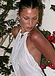 Bella Hadid wet white see-through dress pics