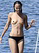 Zoe Saldana naked pics - topless on a boat in sardinia
