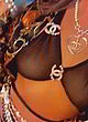 Chanel West Coast wearing a sheer black bra pics