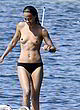 Zoe Saldana topless on a boath in sardinia pics