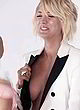 Kaley Cuoco naked pics - braless in an open jacket