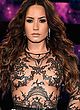 Demi Lovato naked pics - see-through dress at mtv in la