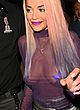Rita Ora out in see-through purple top pics