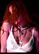Bella Thorne dance in sheer white bra pics