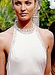 Candice Swanepoel naked pics - white sheer dress in cannes