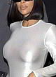Kim Kardashian braless in sheer silver top pics