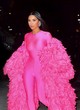 Kim Kardashian looks stunning in pink catsuit pics