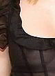January Jones naked pics - braless in sheer black gown
