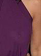 Rosario Dawson naked pics - posing in sheer purple dress