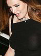 Bella Thorne wore a sheer black mini dress pics