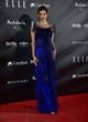 Barbara Palvin wore a blue floor-length gown pics