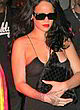 Rihanna naked pics - visible tits in black dress