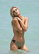 Joy Corrigan naked pics - posing topless in water