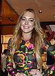 Lindsay Lohan visible breasts & sheer dress pics