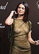 Kendall Jenner golden dress, visible boobs pics