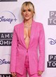 Ashley Roberts goes braless under a pink suit pics