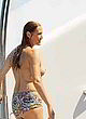 Yasmin Le Bon naked pics - shows her large boobs, yacht