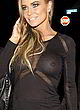 Carmen Electra naked pics - out to dinner in see-thru