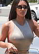 Kim Kardashian naked pics - visible nipples in sexy top