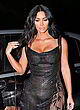 Kim Kardashian naked pics - arriving to party, sheer dress