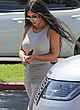Kim Kardashian naked pics - sheer tank top in public