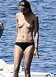 Zoe Saldana naked pics - shows her tiny tits on boat