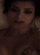 Kim Kardashian naked pics - exposing tits in bedroom