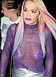 Rita Ora wore a sheer purple top pics