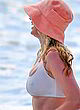 Elsa Hosk braless, visible boobs, bikini pics