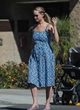 Jennifer Lawrence wore blue nautical print dress pics
