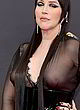 Our Lady J sheer black dress, big boobs pics