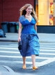 Jennifer Lawrence wore a blue gingham dress pics