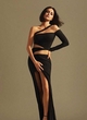 Penelope Cruz posing in sexy black dress pics