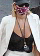 Rita Ora wearing sheer black top pics