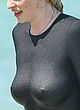 Lara Stone naked pics - see-through to tits in wetsuit