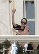 Angelina Jolie naked pics - flashing her tits in public