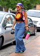 Rita Ora crochet crop top and jeans pics
