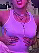 Miley Cyrus braless, visible breasts pics