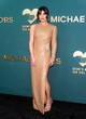 Lea Michele stuns in gold dress at charity pics