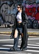 Charli XCX ripped jeans and crop top pics