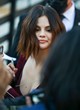 Selena Gomez naked pics - shows cleavage in chic dress