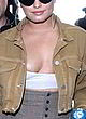 Demi Lovato visible right boob in public pics
