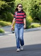Olivia Wilde out in striped t-shirt in la pics