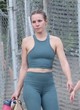 Kristen Bell wore all-green workout gear pics