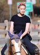 Amber Heard horseback riding on the ranch pics