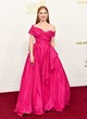 Jessica Chastain wearing vibrant hot pink gown pics