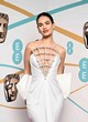 Lily James cleavage in sexy white dress pics