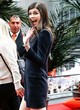 Alexandra Daddario shows her bust in blazer dress pics