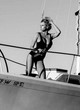 Charlotte McKinney naked pics - posing on a yacht