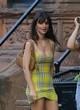 Emily Ratajkowski shows figure in mini dress pics